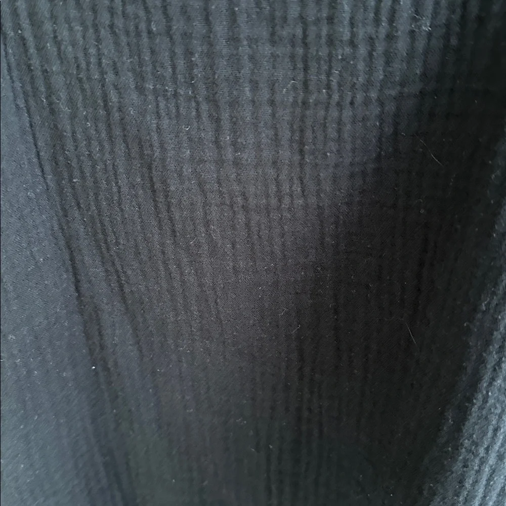 Sezane Gisele Black Gauze Cotton Tank Shoulder Tie - Picture 4 of 4